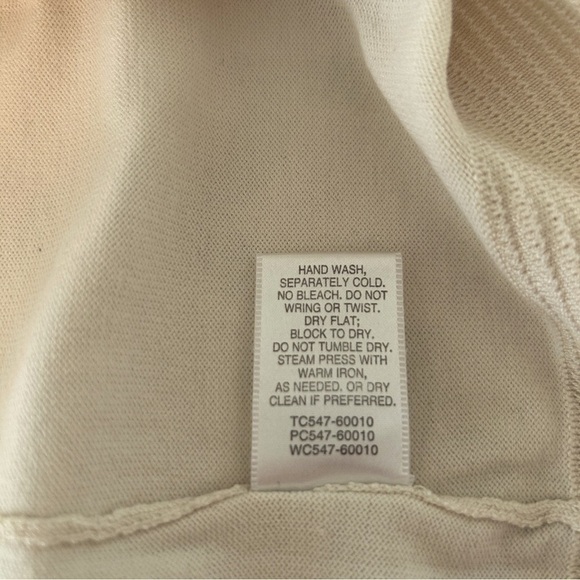 Pendleton Jackie Sweater Cream Short Sleeve Silk Blend Keyhole Plus size 2X - Picture 16 of 16